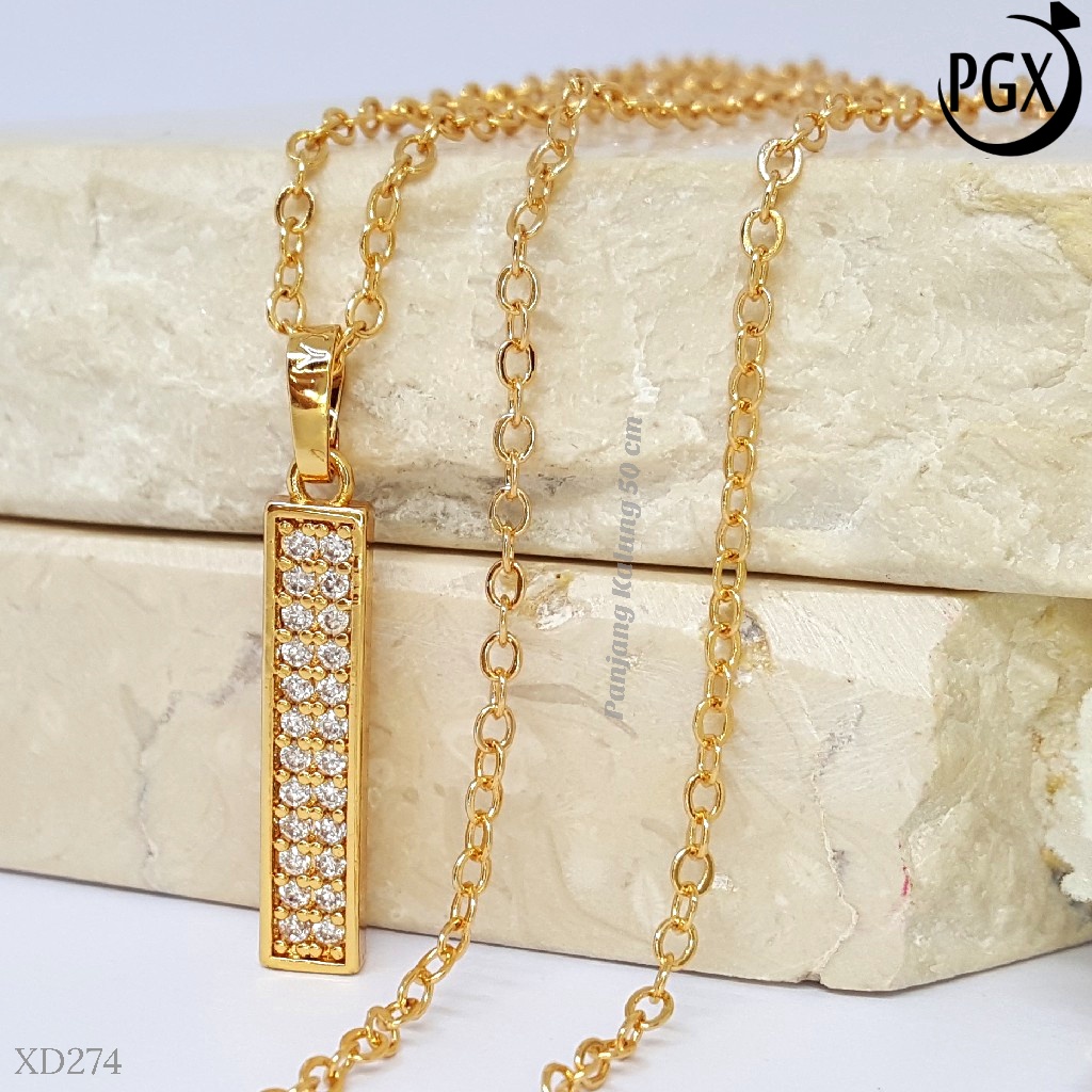 PGX Kalung Wanita Xuping Aksesoris Fashion Perhiasan Lapis Emas XD274