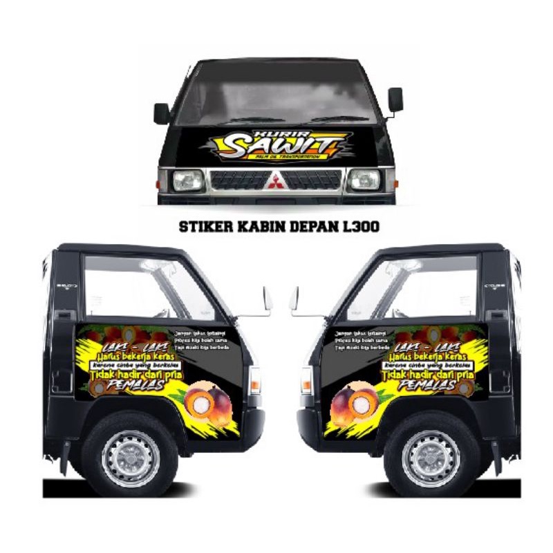stiker kabin depan + pintu L300