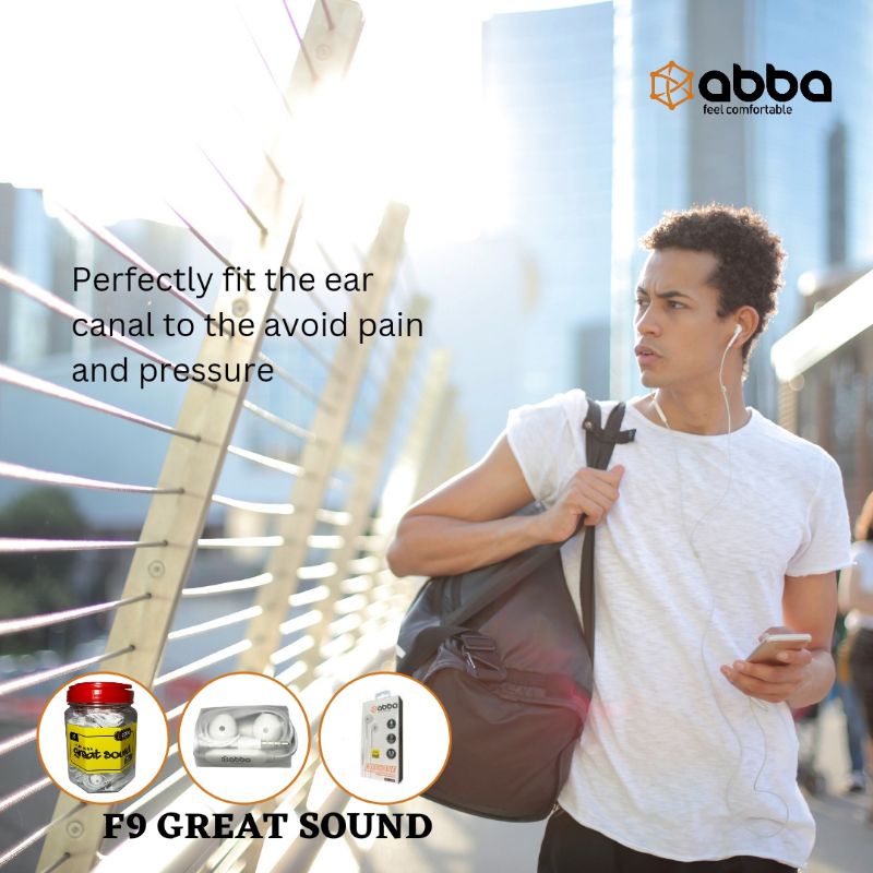 ABBA F9 EARPHONE GREAT SOUND CABUTAN