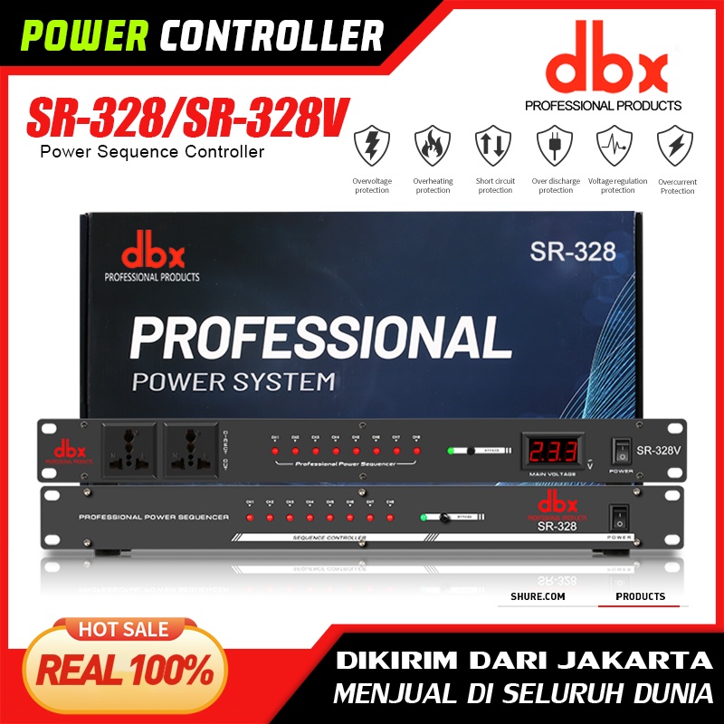 Pengurus kuasa SR-328/SR-328V 8-channel 40 amp power controller Audio system power timing is applicable to stage socket controller Central control power sequencer