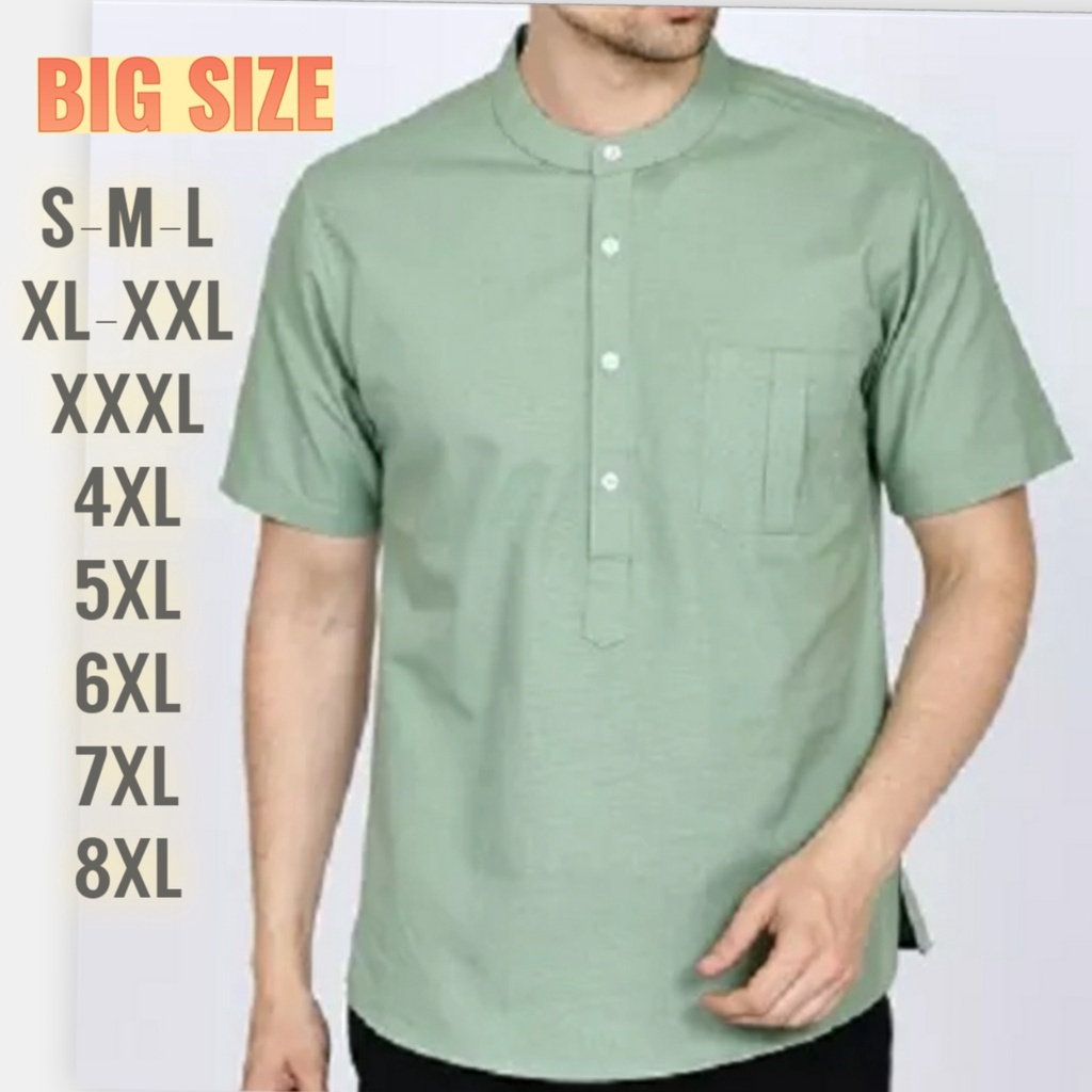 koko kurta baju pria dewasa lengan pendek size M -6XL