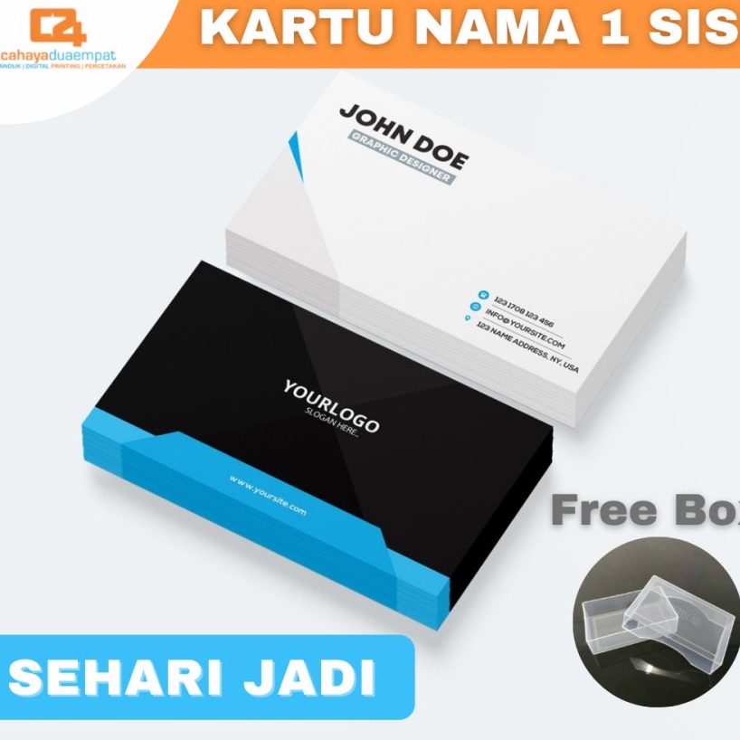

Kartu Nama Murah 1 Sisi Sehari Jadi