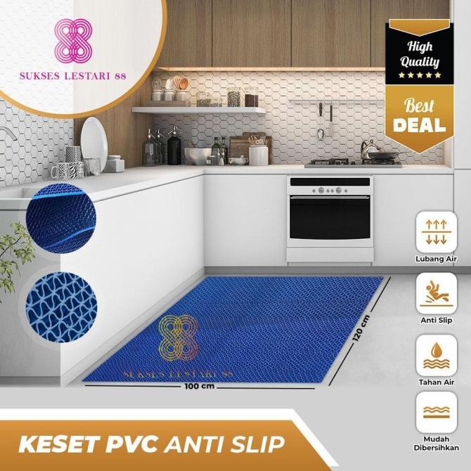 Keset Karpet PVC Anti Slip Meteran - Jaring