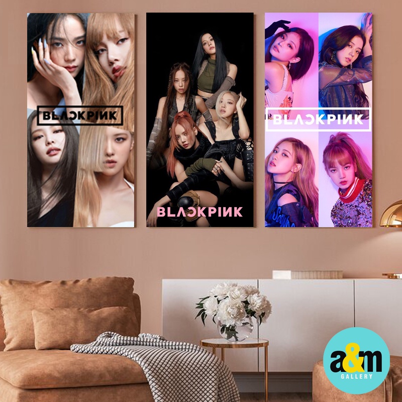 Poster Kayu BLACKPINK Ukuran 15 x 30 cm I Hiasan Dinding Dekorasi Kamar I Poster Kayu K-POP Dekorasi Kamar - A&amp;M