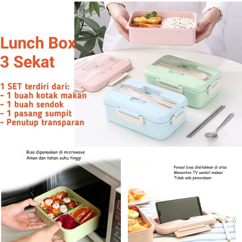 lunch box set bekal anak sekolah box makan