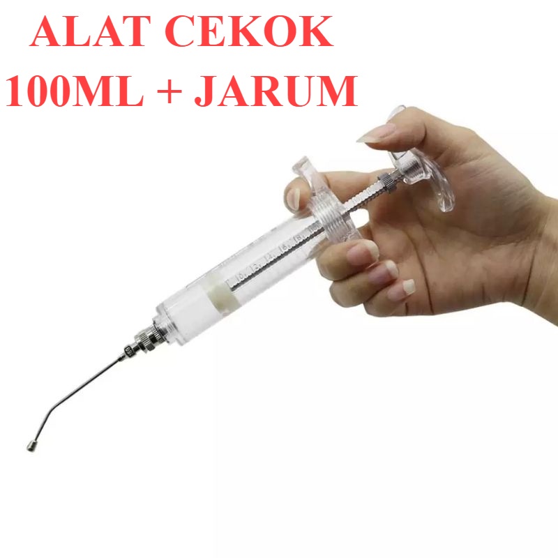 Alat Cekok Obat Sapi Alat Cekok Sapi Kapasitas 100ML Spuit Spet Loloh Jarum Cekok Kambing Domba Obat Sapi