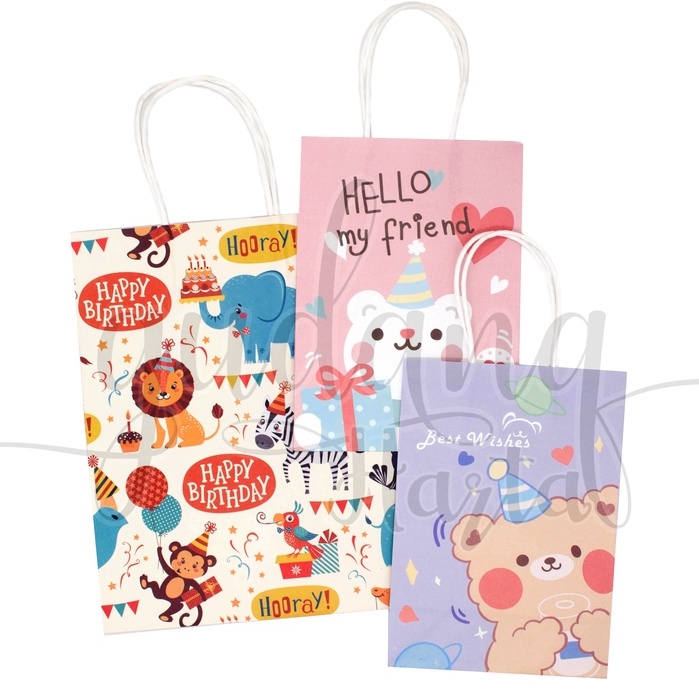 Paper Bag Birthday Party Goodie Bag Motif Ulang Tahun Balon GH 507295