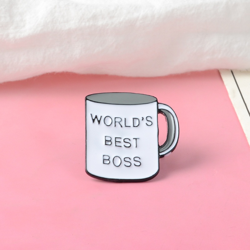 Bros Pin Enamel Desain Worlds Best Bos Untuk Aksesoris Kerah