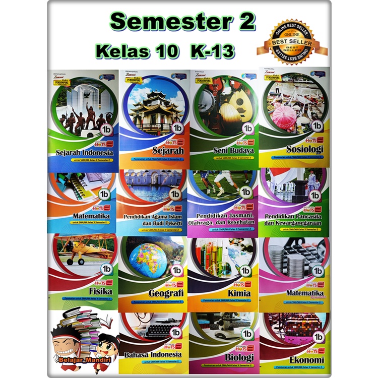 LKS SMA/MA Kelas 10 | X Semester 2 Zamrud Bahasa indonesia/B. & Sastra Inggris/Biologi/Ekonomi/Fisik
