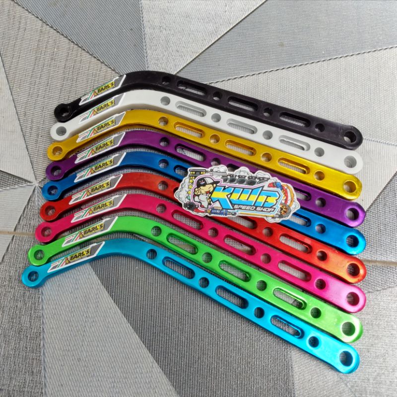 Pangkon knalpot L 24cm breket knalpot L almunium cnc motif coak panjang 24cm