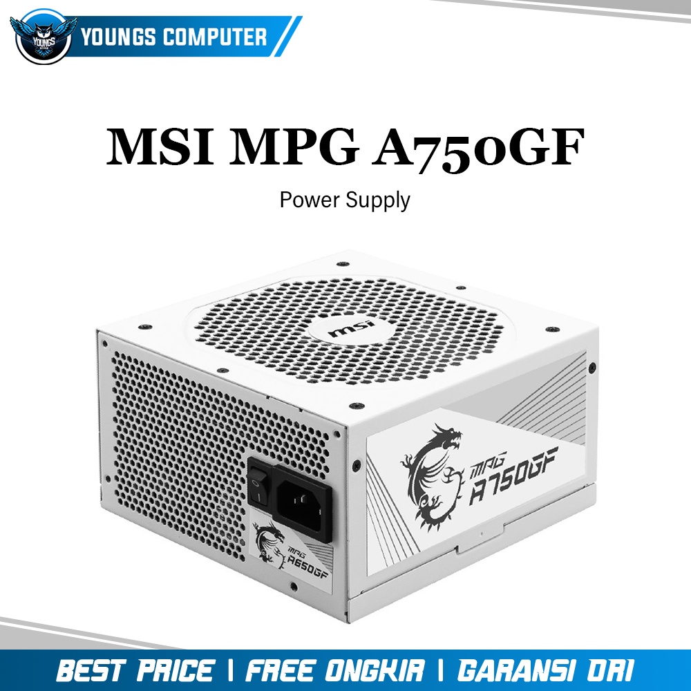 PSU MSI MPG A750GF WHITE | Power Supply 750W 80+ Gold Full Modular