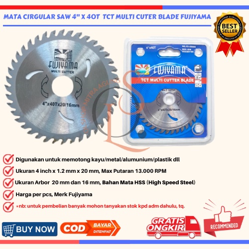 Fuji 4 x 40T mata pisau potong kayu gergaji circle circular saw blade