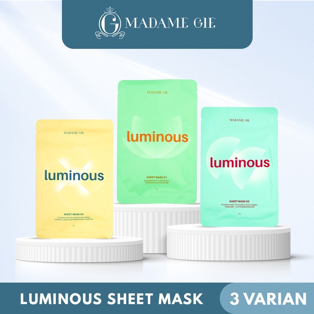 Madame Gie Luminous Sheet Mask | Masker Wajah BY AILIN