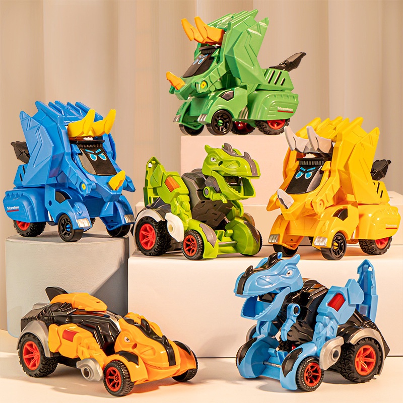 Mainan Robot Mobil Truk Monster Transformasi Dinosaurus 2 In 1 Untuk Anak Laki-Laki