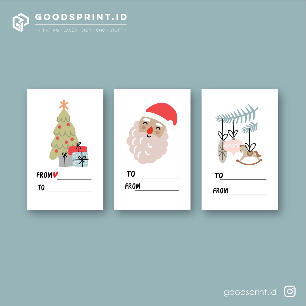 

Sticker Label Kado Hampers Natal Stiker Hadiah Label Ucapan Christmas