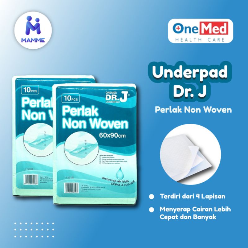 Dr J Underpad Onemed / Perlak Sekali Pakai 60x90 isi 10 lembar