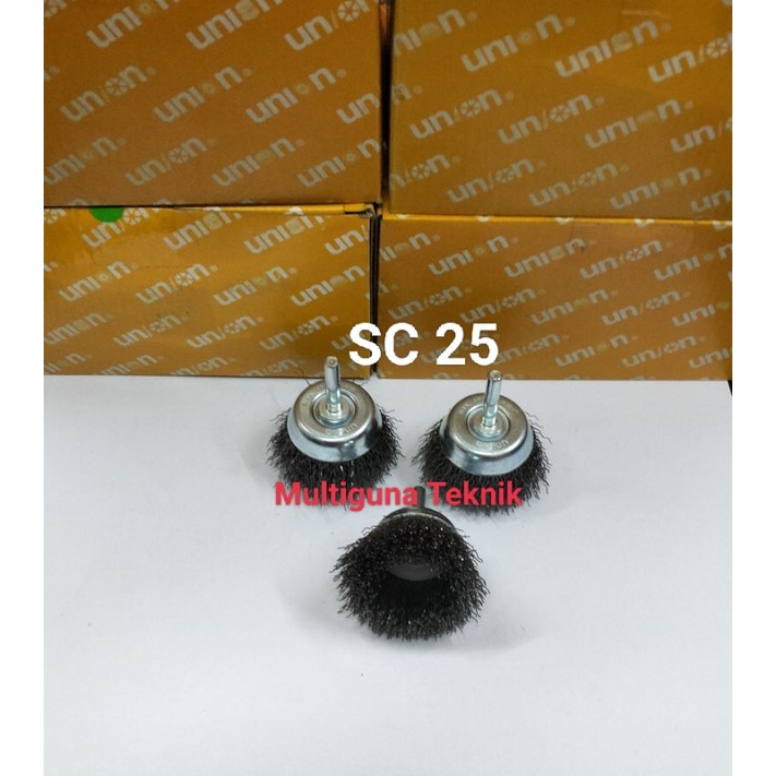 sikat mangkok gagang kawat baja SC 25/ 2,5inch 65mm 6mm Union
