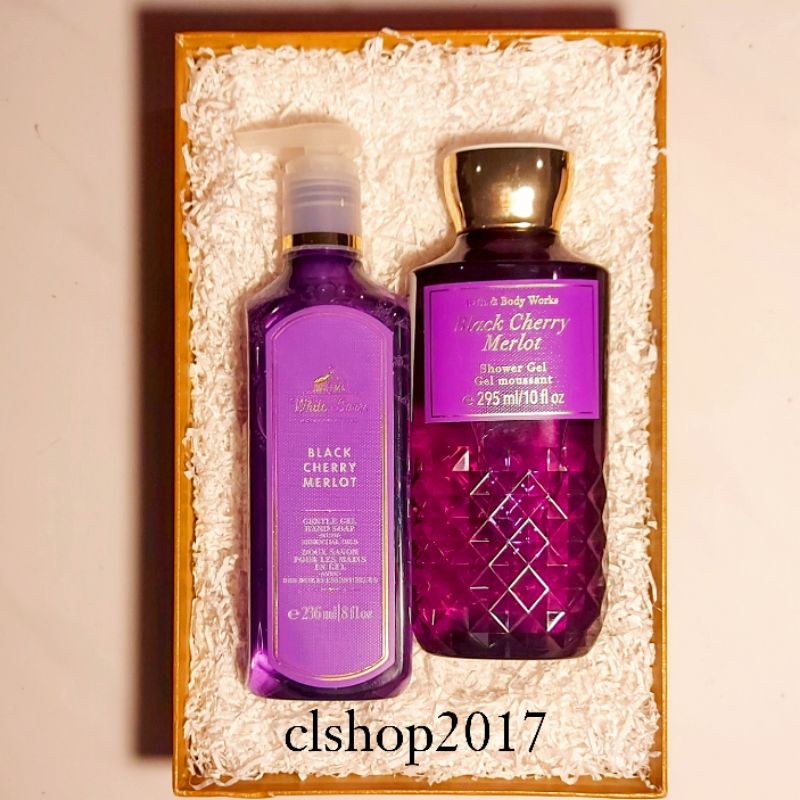 BBW BLACK CHERRY MERLOT GIFT SET PAKET BATH &amp; BODY WORKS