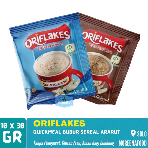 

[002] Oriflakes Quickmeal Bubur Sereal Ararut Siap Saji 300 gram (10 sachet @30 gram)