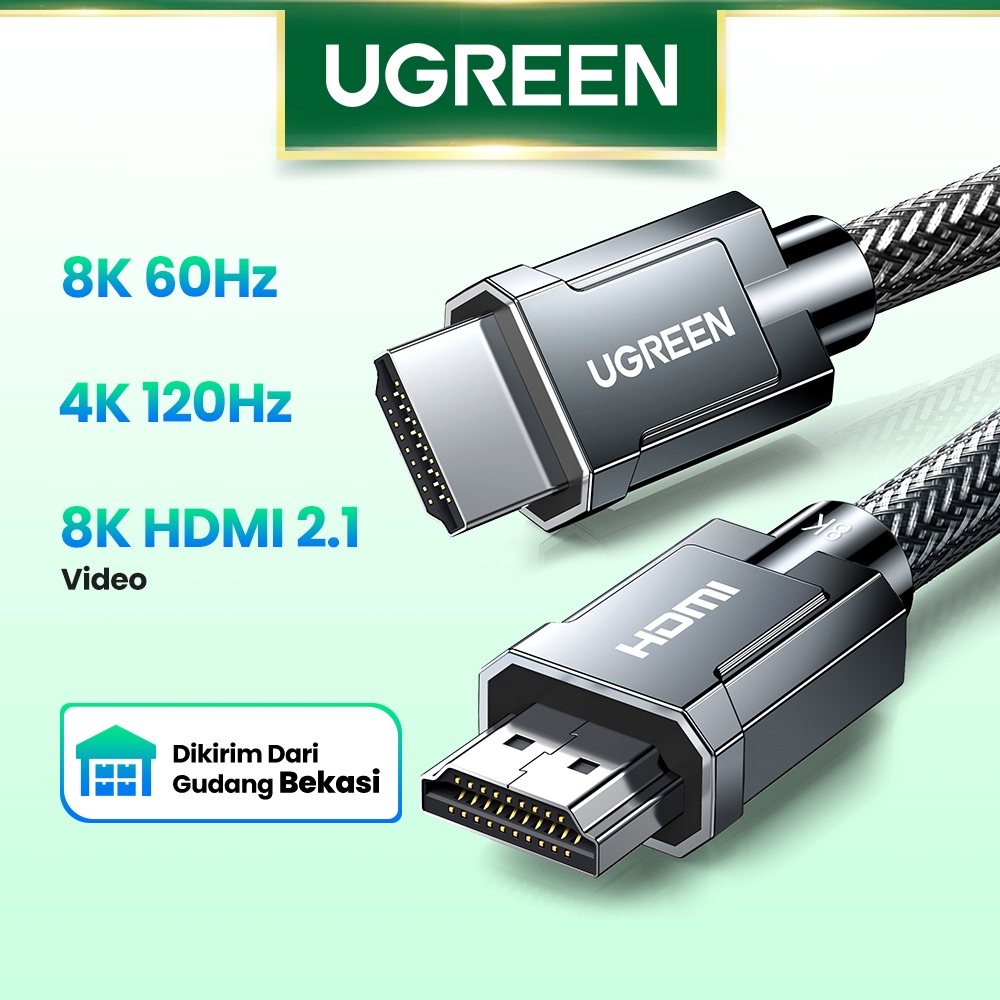 【Stok Produk di Indonesia】Ugreen Kabel HDMI 2.1 8K 60Hz 48Gbps Untuk PS5 TV Box USB C HUB 8K @ 60Hz