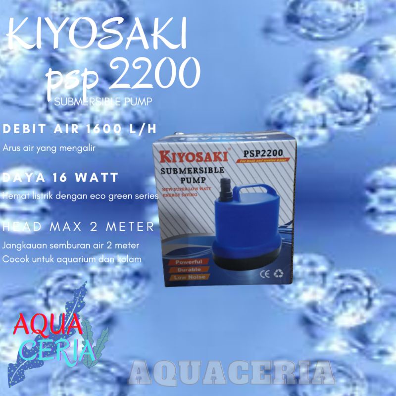 kiyosaki psp 2200 power head pompa celup air aquarium kolam hidrofonik