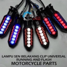 Lampu Sen LED Running 2 Warna Vixion Byson Mx King CB CBR Aerox Vario New Ninja DLL