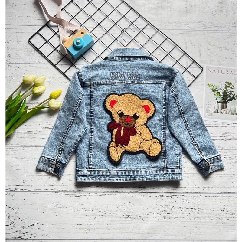 JAKET JEANS ANAK SANDWASH UNISEX ( CEWE &amp; COWO )