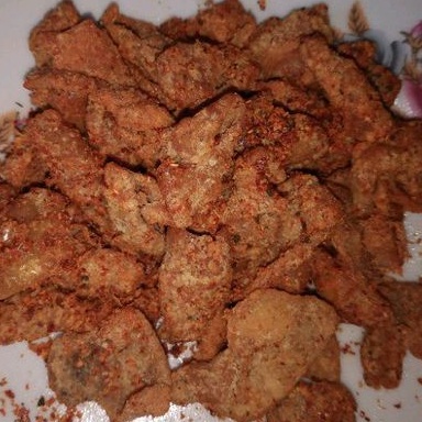 

Kulit Ayam Crispy Pedas dan original daun jeruk
