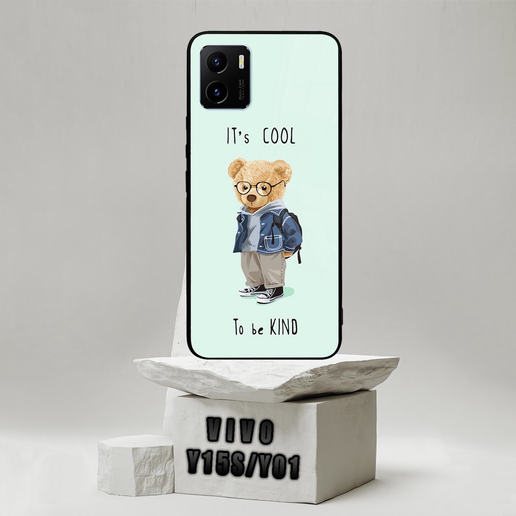 (SV83) Case Kilau Vivo Y15S/Y01 | Y15S | Y01 | Casing Hp Vivo | Pelindung Smartphone | Motif Bear