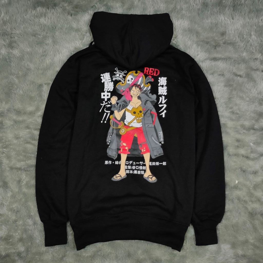 sasuke_id&gt; hoodie anime one piece luffy smile ready M L XL XXL bigsize Terbaru 2022 Termurah