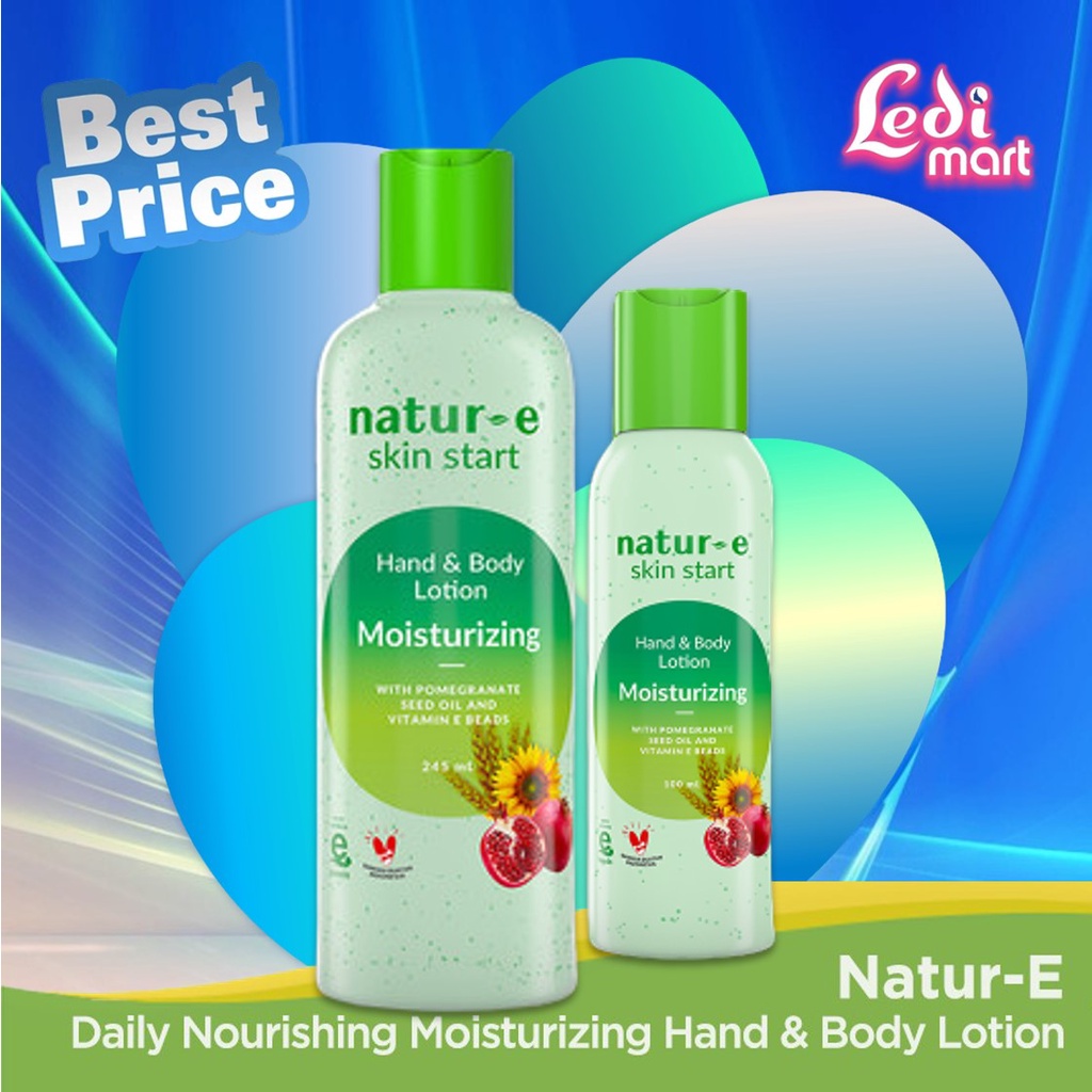 ORIGINAL Natur-E Hand Body Lotion Series Isi 100ml &amp; 245ml / Natur E / LEDI MART