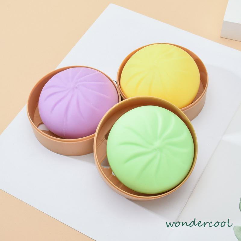 Mainan squishy stress ball pao Mainan bakpao palsu Dimsum bakpao mooncake hakau siomay mantau-Won