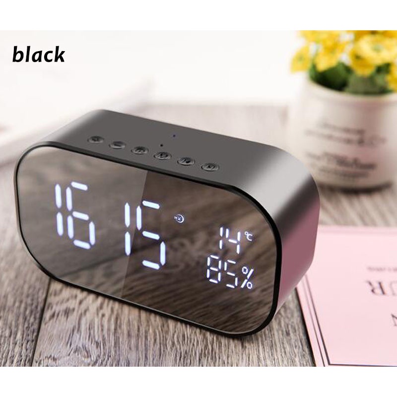 VIDICI Speaker Jam Bluethooth Portable Led Display Alarm 5.0 Jam Alarm LED Display Ultra Bass - LED Display Alarm