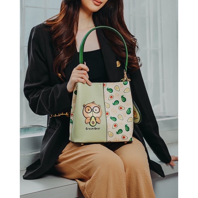 Creambear Original Tas Kulit Selempang Tas Bahu Wanita C12162 Original