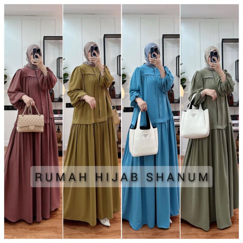 JANNA DRESS BY DLOVERA GAMIS DRESS MIDI MAXY ATASAN TERBARU D'LOVERA GAGIL FASHION RAFIKA MDLY NINOS