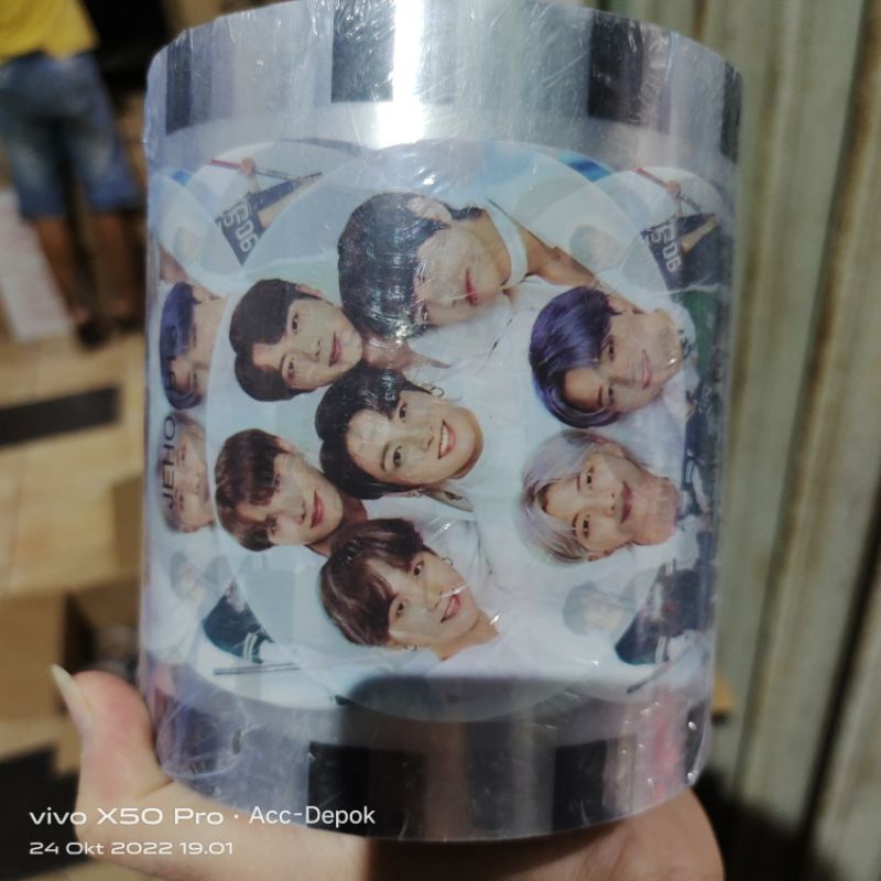 PLASTIK CUP SEALER MOTIF BTS / SEALER CUP MOTIF ARTIS ISI 1000 CUP