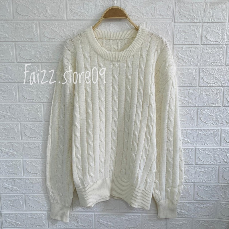 SWEATER RAJUT COUPLE PRIA WANITA COUPLE PASANGAN SOFTLY BLOUSE UNISEX RAJUT TEBAL CABLE