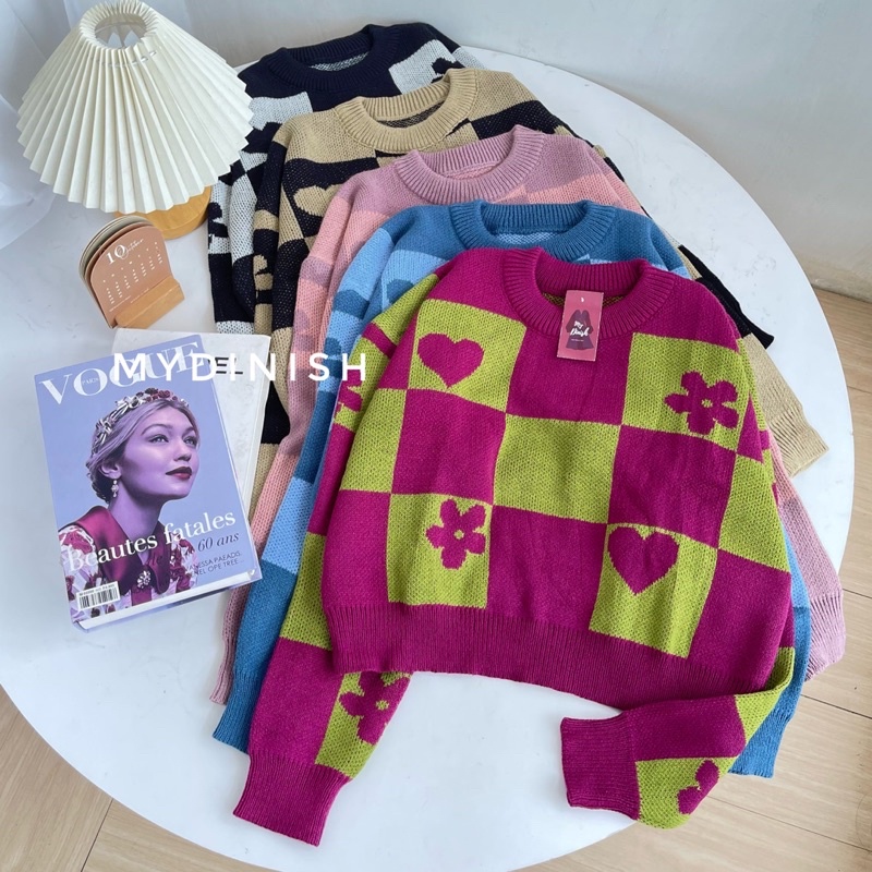 Cahaya Crop Blouse - Atasan Blouse Wanita Motif bunga Love