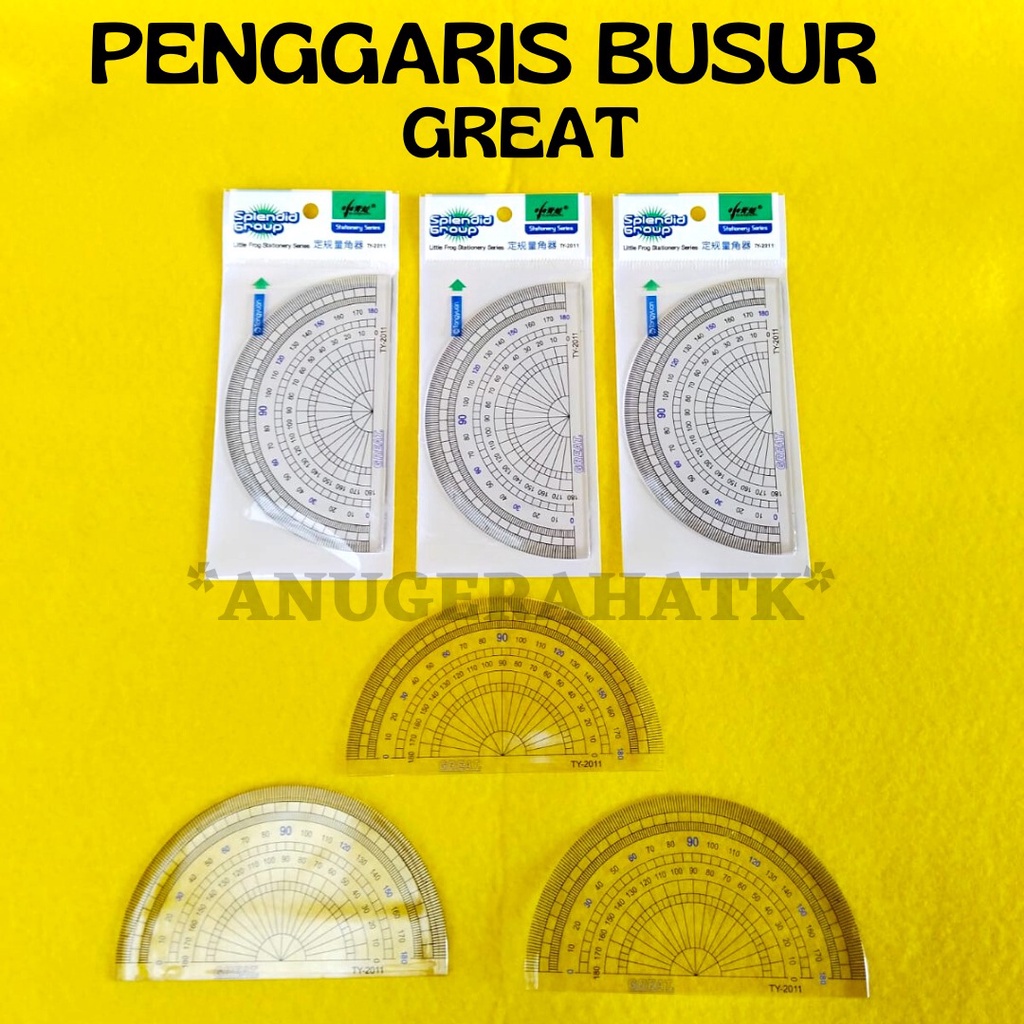 

Penggaris Busur Derajat Tebal Merk GREAT 2011
