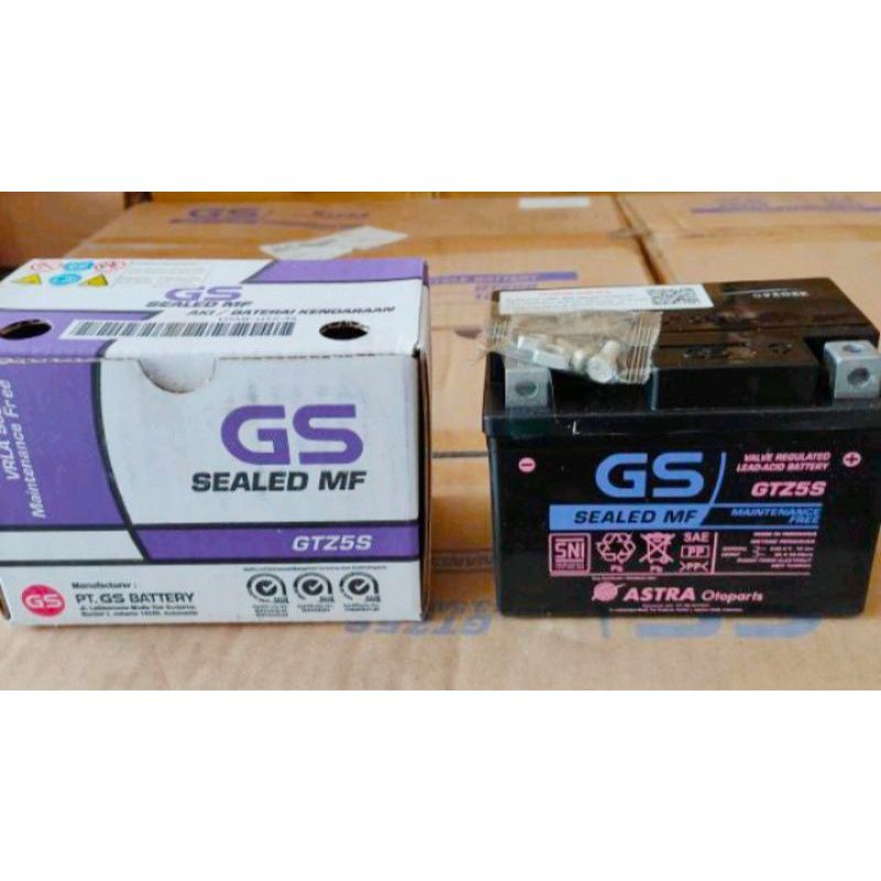 Aki GS / Aki GTZ -5S ( aki kering ORIGINAL.beat,Vario 110,supra x 125 , Revo absolute, Dll