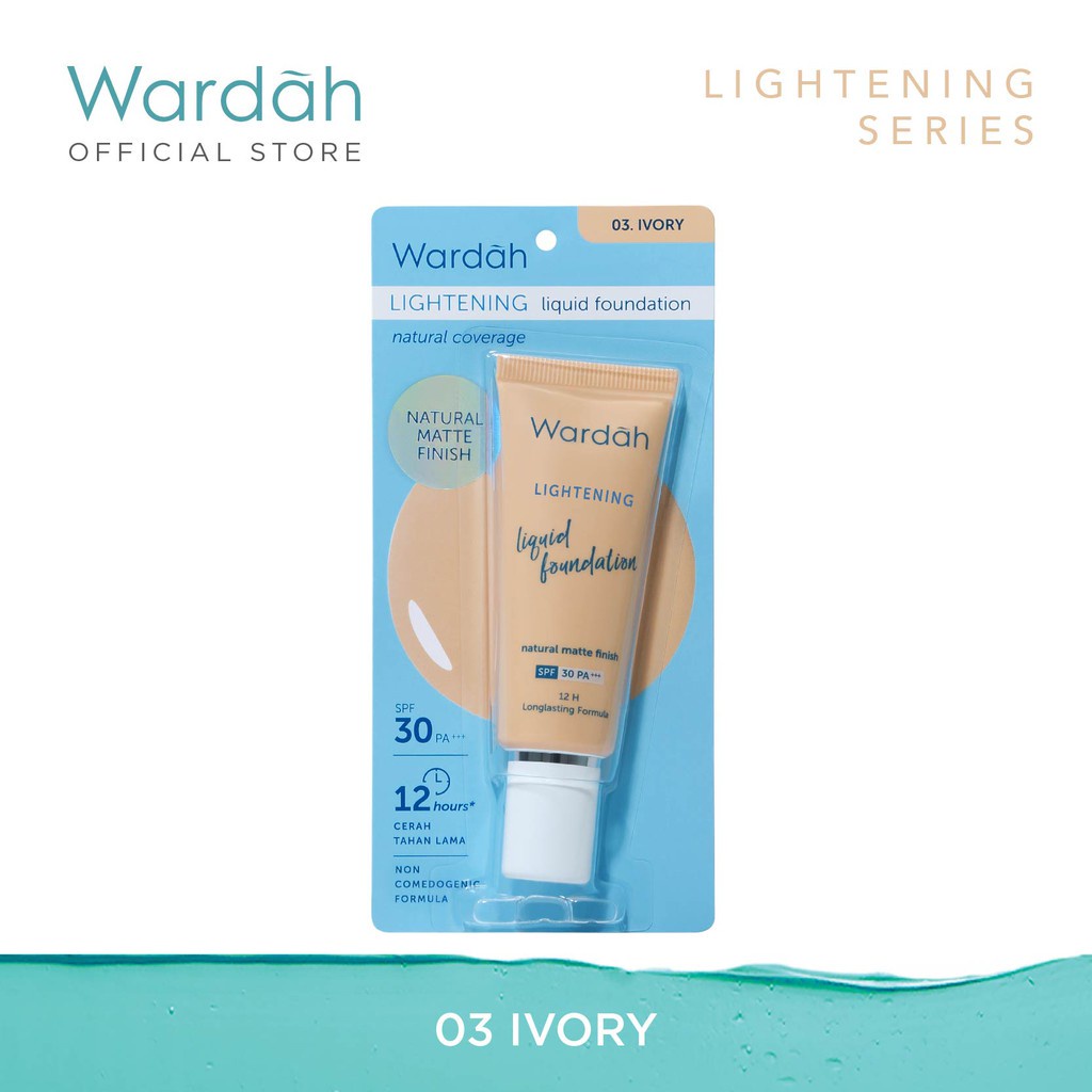 Wardah Lightening Liquid Foundation - Mencerahkan dan Meratakan Warna Kulit Dengan SPF 30 - GIRLSNEED77 COD