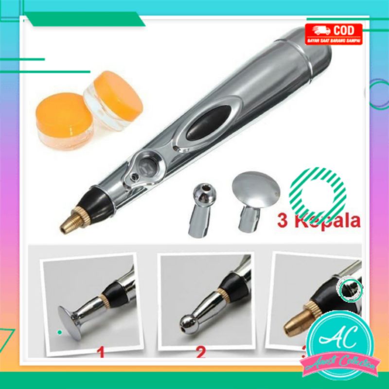 Premium Original Alat kesehatan refleksi pijat akupunter pen pensil akupuntur getar terapi laser leher badan wajah