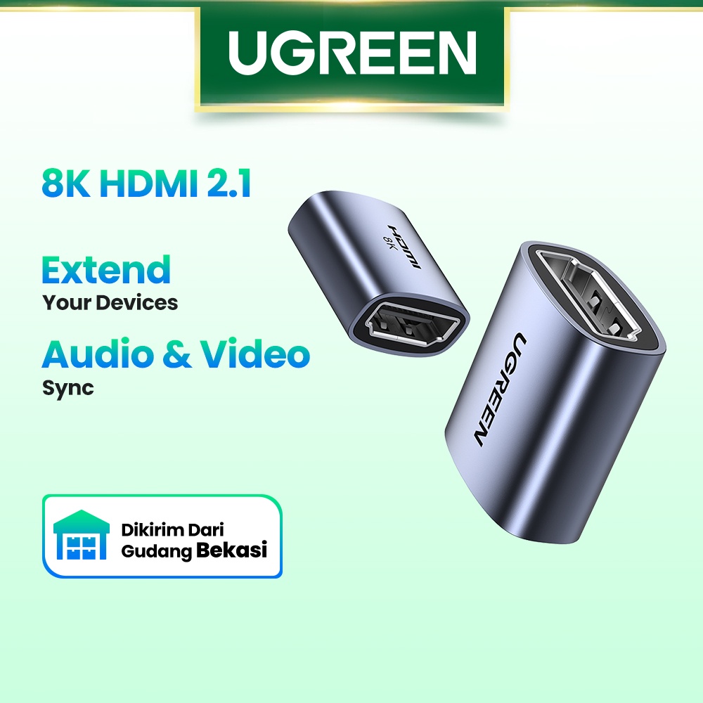 【Stok Produk di Indonesia】Ugreen Adaptor Converter HDMI 2.1 Female Ke Female 8K / 60Hz Untuk PS4