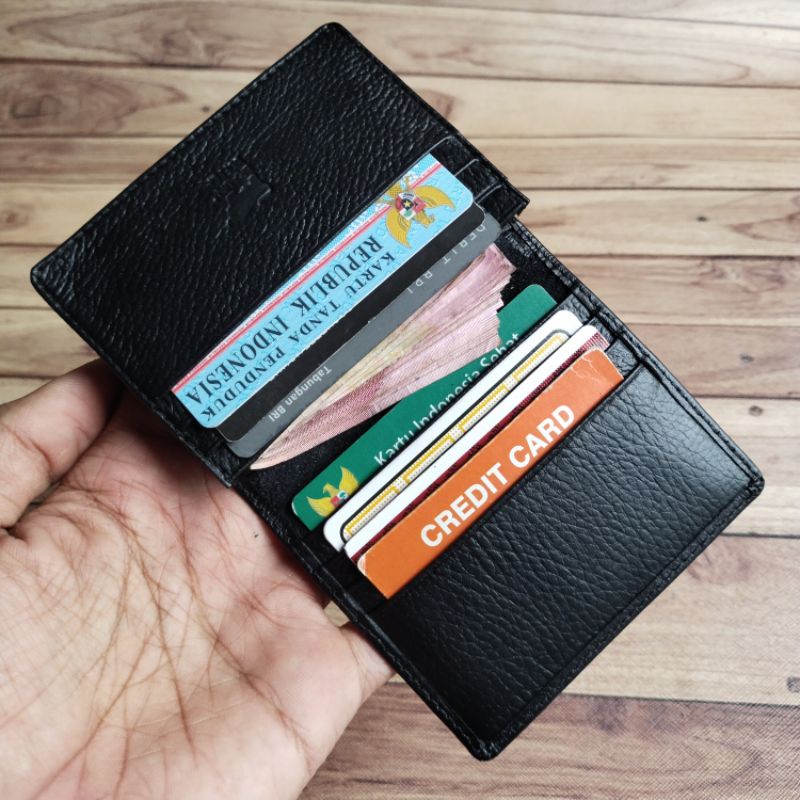 Dompet ATM Kartu Mini Kulit Sapi Asli Pria Wanita