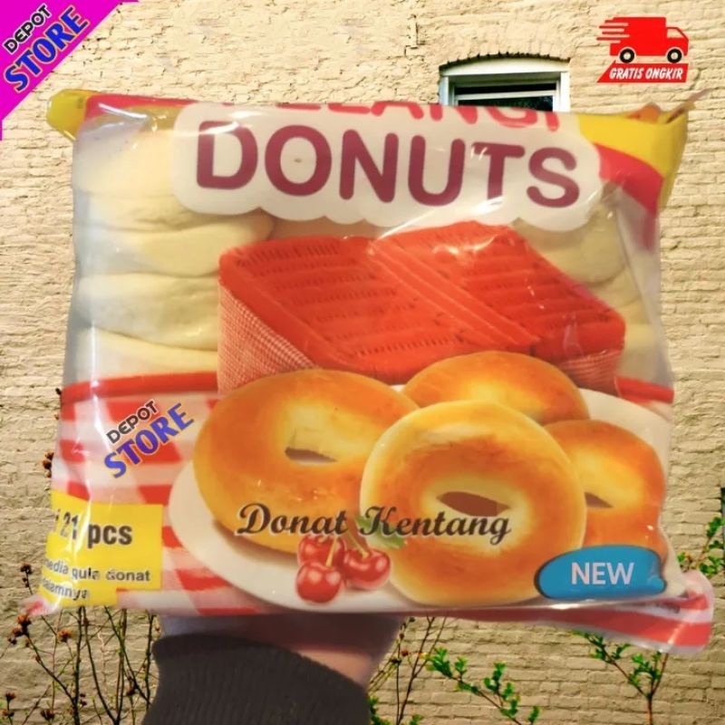 

Pelangi Donat Kentang Isi 21 Pcs + Gula Halus Berat 500 Gr