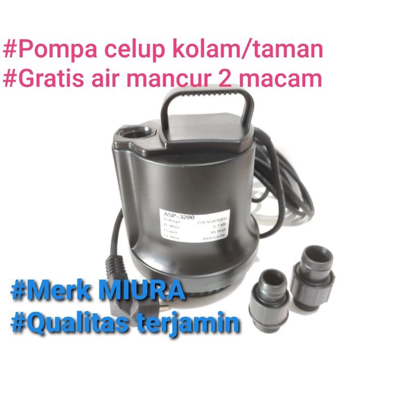 Pompa celup kolam / taman MIURA ASP-3200