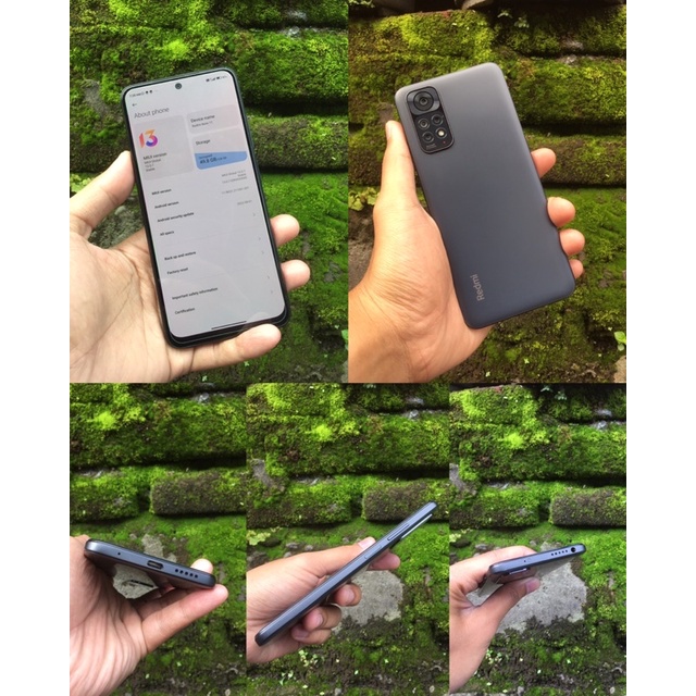 HP bekas murah Xiaomi Redmi Note 11 4/128 Second Batangan Like New 