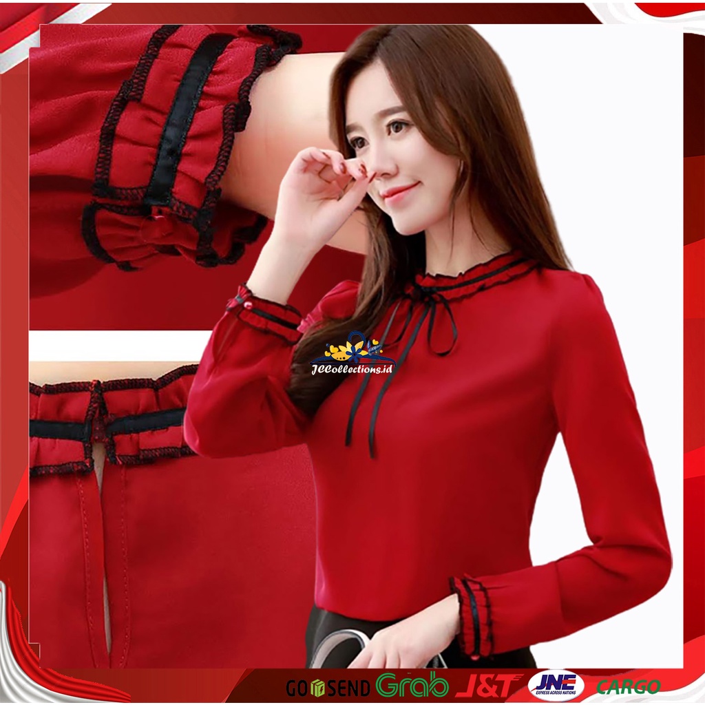 Blouse Korea Style Variasi Pita - Yossephine - JCCollections