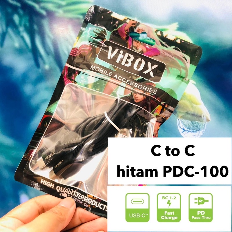 Kabel Data  C to C PDC-100 5A 65W 100CM ORIGINAL Promo By Sen