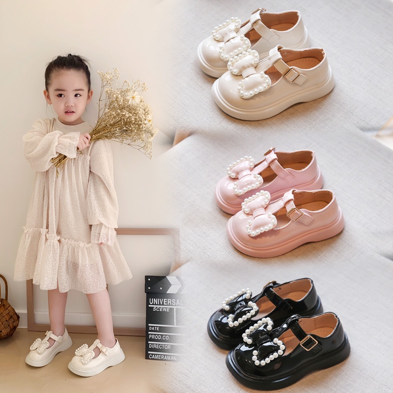 CHUBBI 52 Sepatu Anak Perempuan Import Vintage Bow Pearl